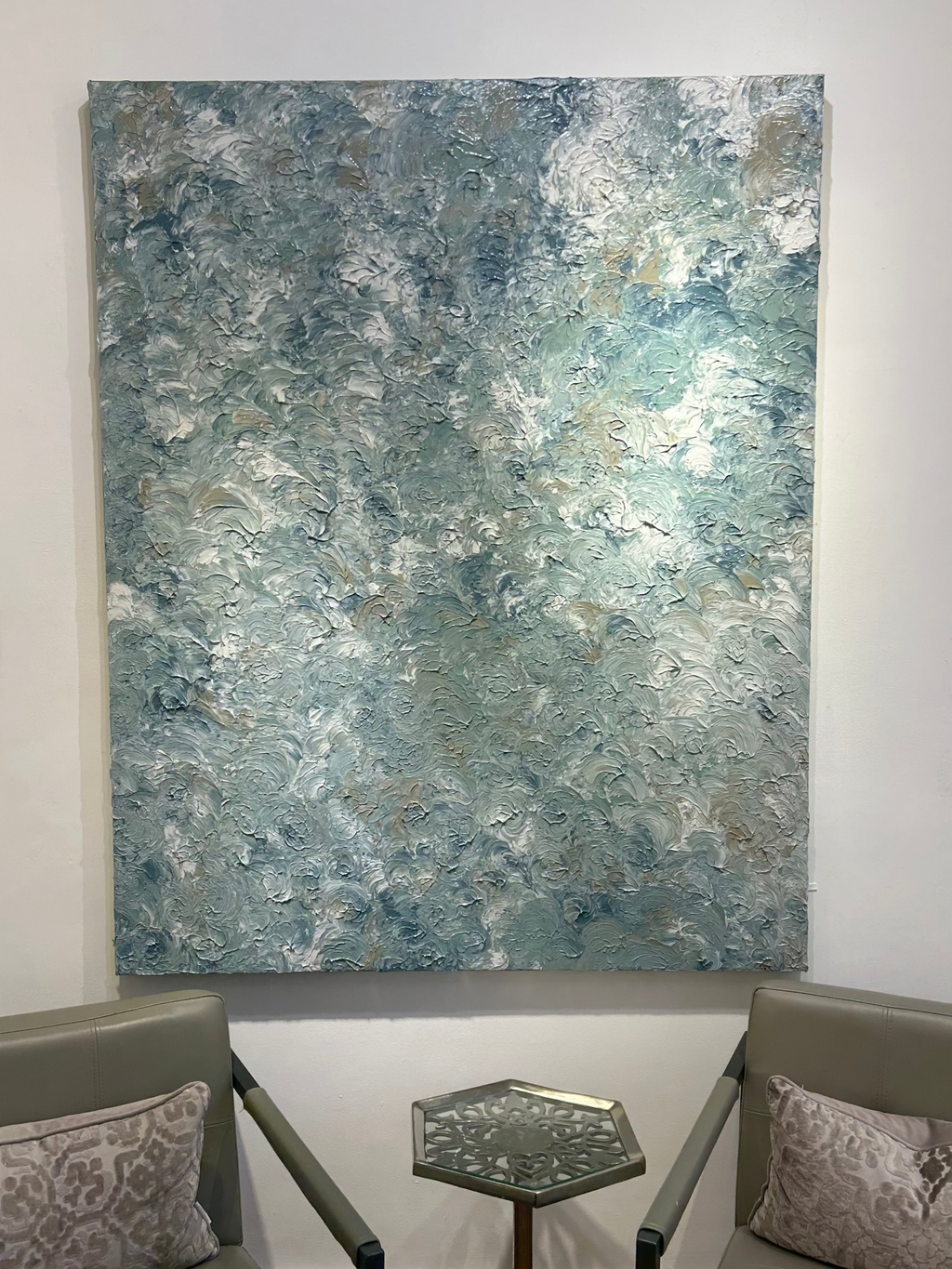 A unique acrylic + 24-karat gold art Workshop experience guided by Artist, Author Nadine Vogel and Artist Karen Hewitt Hagan.
